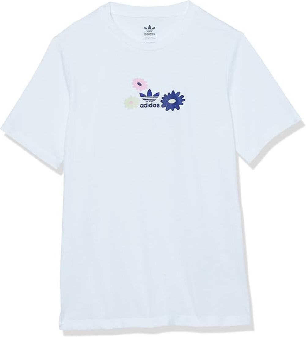 Adidas Originals Girl's Kids Flower Printed Tee Floral T-Shirt Sz Extra Large XL